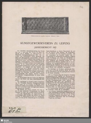 1912: Jahresbericht