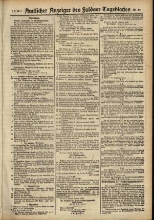 Zweite Ausgabe vom Dienstag, den 01. März 1921.