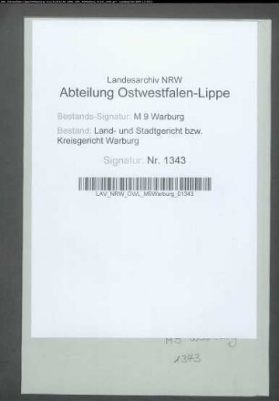Erblasser: Krewet, Anna Maria: