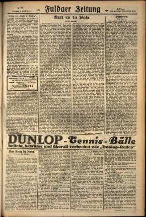 Zweite Ausgabe vom Sonntag, den 01. April 1928.