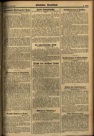 Zweite Ausgabe vom Mittwoch, den 27. Mai 1936.