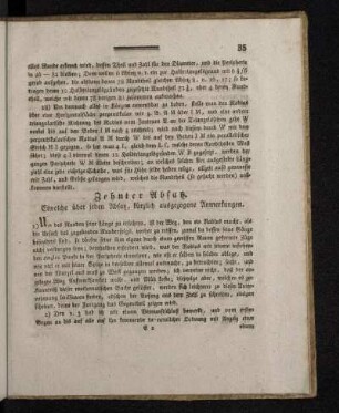 Zehnter Absatz. Etwelche über jeden Absatz, kürzlich ausgezogene Anmerkungen.