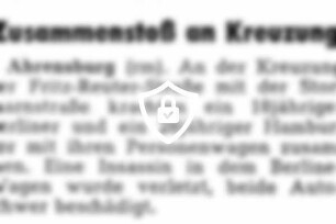 Zusammenstoß an Kreuzung
