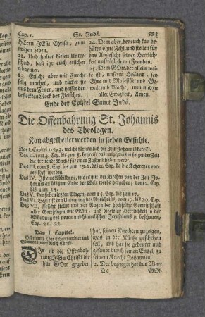 Die Offenbahrung St. Johannis des Theologen.