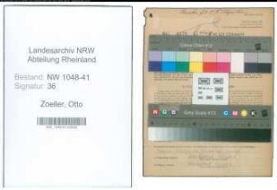 Entnazifizierung Otto Zoeller , geb. 29.12.1914 (Polizist)
