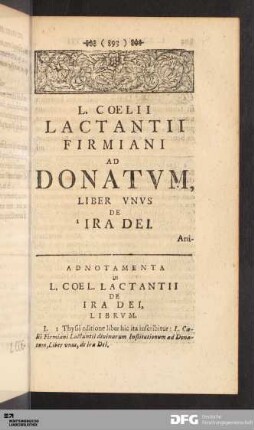 Liber Vnvs De Ira Dei.