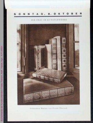 Bucheinbände der Kunstbuchbinderin Frieda Thiersch