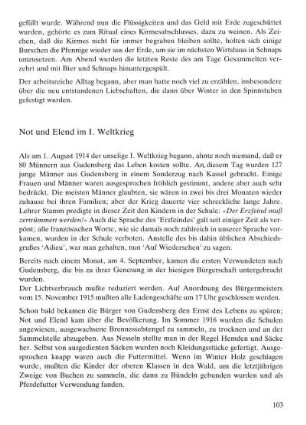 Not und Elend im I. Weltkrieg