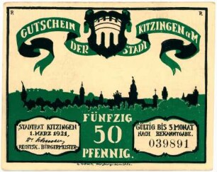 Geldschein / Notgeld, 50 Pfennig, 1.3.1921