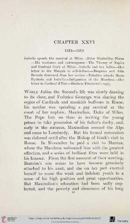 Chapter XXVI: 1512-1513