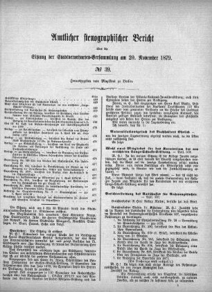No. 39, 20. November 1879
