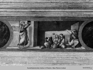 Altarretabel mit Pietà und Heiligen : Predellen mit Heiligenszenen