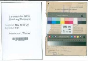 Entnazifizierung Werner Horstmann , geb. 08.07.1911 (Beamter)
