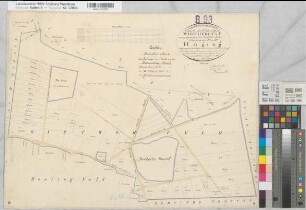 Marbeck (Borken), Gemeinheit Wirthe, Wirther Feld, Lage, Tushaus Heide, Bodarbsche Heide, Teilung der Butenwirther Mark, Bl.3 Brouillonkarte Flur IV Huging