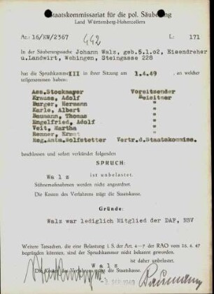 Walz, Johann