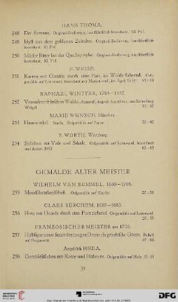 Gemälde alter Meister (Nr. 255-293)