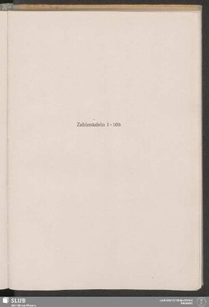 Zahlentafeln 1 - 105