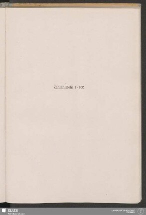 Zahlentafeln 1 - 105