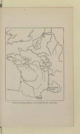 France, showing additions to the Royal Domain, 1461-1492