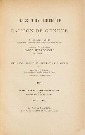 Description géologique du canton de Genève. 2