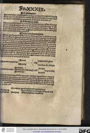 Continuatio: Tria facit primo dividit naturam analogice in duo scilicet materiam et formam...