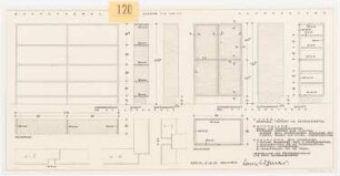 Herrenhaus Hohenborn bei Kassel Umbau: Bücherregal und Schränkchen: Grundriss, Ansichten, Schnitt 1;10, Details 1:1
