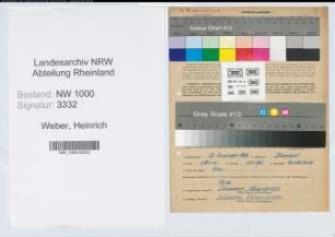 Entnazifizierung Heinrich Weber, geb. 28.11.1906 (Telegrafenwerkmeister)