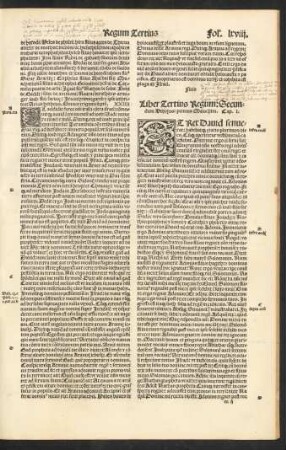 Liber Tertius Regum: Secundum Hebraeos: primus Malachim.