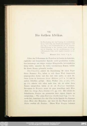VII. Die Gothen Afrikas.