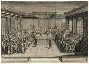 Schauessen im Eckparadesaal des Dresdener Schlosses 1719