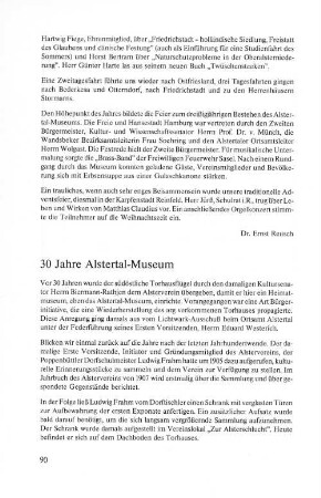 30 Jahre Alstertal-Museum