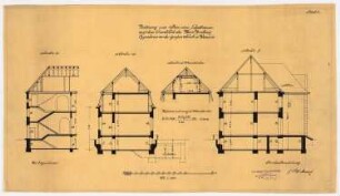 Landhaus Dr. Franz Oppenheim, Berlin-Wannsee: Querschnitte, 1:100
