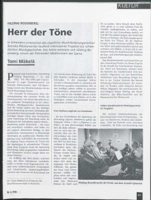 Hilding Rosenberg: Herr der Töne