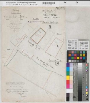 Werl (Werl), Separation Werl, Bl. 23 Brouillonkarte 1 Scheidingen Flur 5 Werl Flur 16