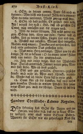 Hundert Christliche-Lebens Regulen.