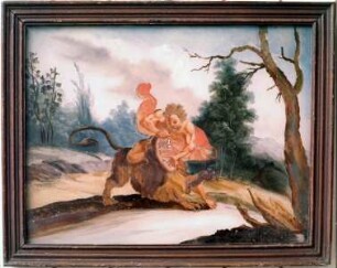 Zwei Szenen aus dem Leben Samsons — Samson tötet den Löwen