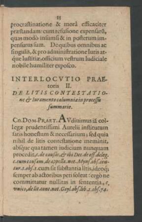 Interlocutio Praetoris II.