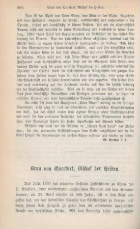 266-285 Brunn von Querfurt, Bischof der Heiden