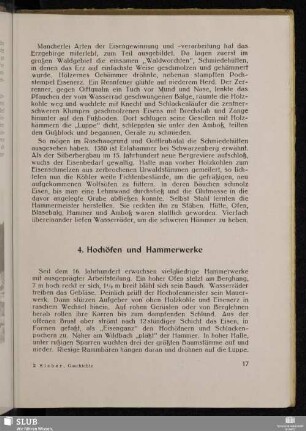4. Hochöfen und Hammerwerke