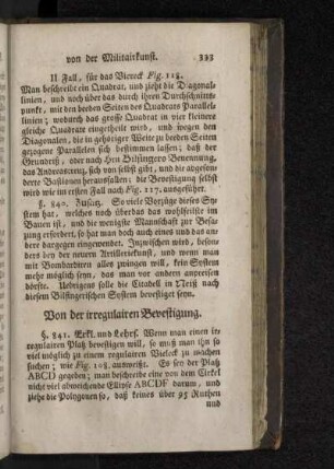 Von der irregulairen Bevestigung.