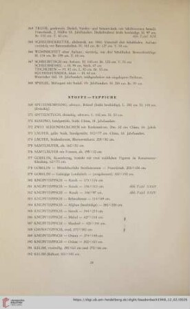 Stoffe- Teppiche (Nr. 369-392)