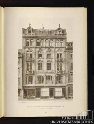 86. Wohn- und Geschäftshaus, Gr. Bockenheimerstr. 25, Frankfurt a/M. Architekt: Eugen Greifs daselbst.