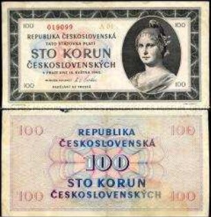 Tschechoslowakei, 100 Korun