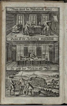 M. Christian Pescheck's Italiänische Rechen-Stunden : Darinnen Die Fünf Species der Rechen-Kunst mit unbenahmten und benahmten gantzen als auch gebrochenen Zahlen, Nebst der Regula De-Tri ohne und mit Brüchen, nach der so genannten Italiänischen Practica ... abgehandelt und erkläret sind ; Am Ende ist auch Eine kurtze Alphabetische Nachricht von denen ausländischen Müntz-Sorten ... beygefüget