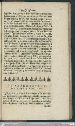 De Brandeburgo, Metropoli Marchiae
