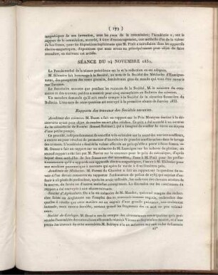 Séance Du 24 Novembre 1832