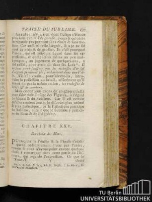 Chapitre XXV. Du choix des mots.