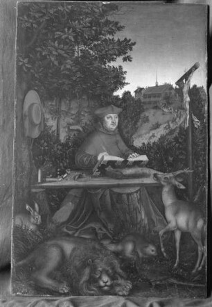 Kardinal Albrecht von Brandenburg (1490-1545) als heiliger Hieronymus