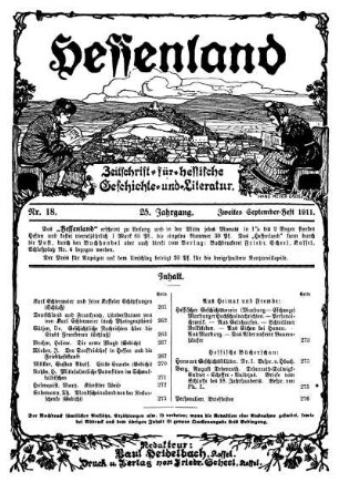 Nr. 18, Zweites September-Heft 1911