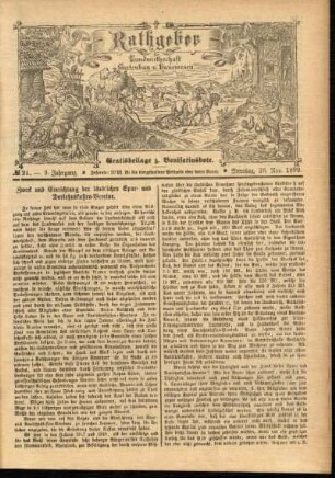 Ausgabe vom Sonntag, den 26. November 1899.